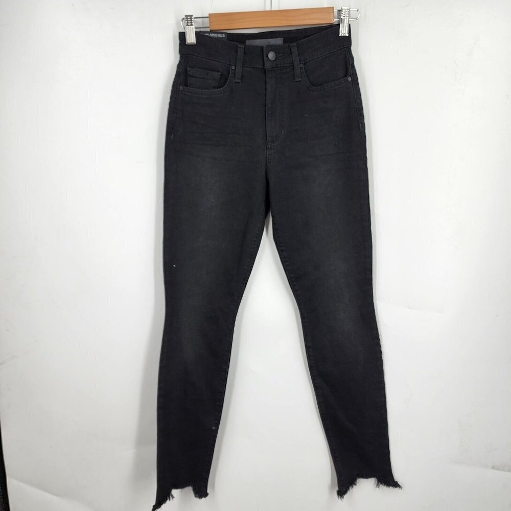 Joe's Jeans Women's Charlie Step-up Hem High Rise Skinny Jeans Black Size 25 NWT